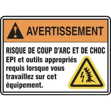 Accuform ANSI WARNING SAFETY SIGN ARC FLASH FRMELC362VA FRMELC362VA